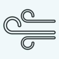 Icon Air Flow. related to Air Conditioning symbol. line style. simple design editable. simple illustration vector