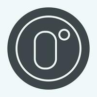 Icon Zero Point. related to Air Conditioning symbol. glyph style. simple design editable. simple illustration vector