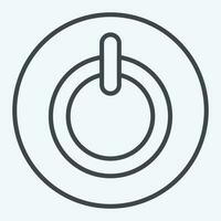 Icon Power Button. related to Air Conditioning symbol. line style. simple design editable. simple illustration vector