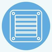 Icon Window Fan. related to Air Conditioning symbol. blue eyes style. simple design editable. simple illustration vector