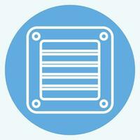 Icon Window Fan. related to Air Conditioning symbol. blue eyes style. simple design editable. simple illustration vector