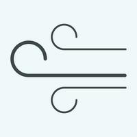 Icon Air Flow. related to Air Conditioning symbol. glyph style. simple design editable. simple illustration vector