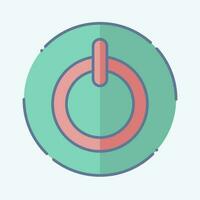 Icon Power Button. related to Air Conditioning symbol. doodle style. simple design editable. simple illustration vector