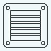 Icon Window Fan. related to Air Conditioning symbol. line style. simple design editable. simple illustration vector