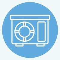 Icon Out Door Unit. related to Air Conditioning symbol. blue eyes style. simple design editable. simple illustration vector