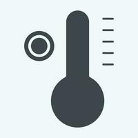 Icon Temperature. related to Air Conditioning symbol. glyph style. simple design editable. simple illustration vector