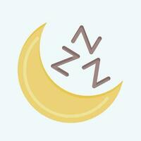 Icon Sleep Mood. related to Air Conditioning symbol. flat style. simple design editable. simple illustration vector