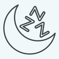 Icon Sleep Mood. related to Air Conditioning symbol. line style. simple design editable. simple illustration vector