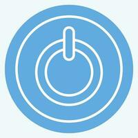 Icon Power Button. related to Air Conditioning symbol. blue eyes style. simple design editable. simple illustration vector