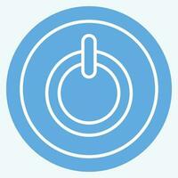 Icon Power Button. related to Air Conditioning symbol. blue eyes style. simple design editable. simple illustration vector