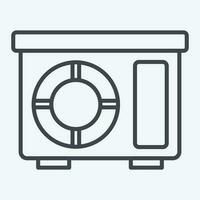 Icon Out Door Unit. related to Air Conditioning symbol. line style. simple design editable. simple illustration vector