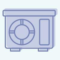 Icon Out Door Unit. related to Air Conditioning symbol. two tone style. simple design editable. simple illustration vector