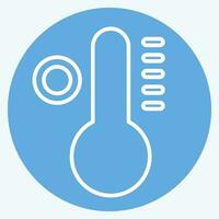 Icon Temperature. related to Air Conditioning symbol. blue eyes style. simple design editable. simple illustration vector