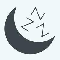 Icon Sleep Mood. related to Air Conditioning symbol. glyph style. simple design editable. simple illustration vector