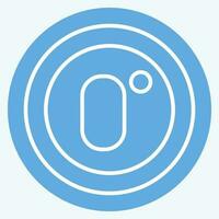 Icon Zero Point. related to Air Conditioning symbol. blue eyes style. simple design editable. simple illustration vector