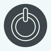 Icon Power Button. related to Air Conditioning symbol. glyph style. simple design editable. simple illustration vector