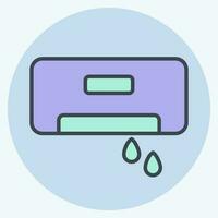 Icon Air Conditioning Water. related to Air Conditioning symbol. color mate style. simple design editable. simple illustration vector