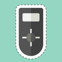 Sticker line cut Remote control 2. related to Air Conditioning symbol. simple design editable. simple illustration vector