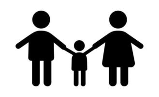 Family icon parents with child vector illustration