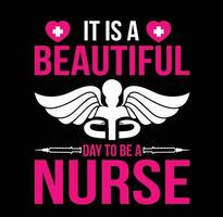 Nurse T shirt design vector