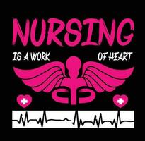 Nurse T shirt design vector