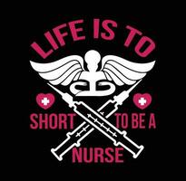 Nurse T shirt design vector