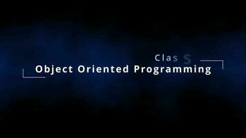 Object oriented programming tag cloud or OOP word cloud with terms of programming paradigm for developing professional applications and computer software engineering or software design coding experts video