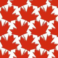 Red maple leaves seamless pattern vector illustration