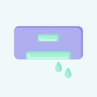 Icon Air Conditioning Water. related to Air Conditioning symbol. flat style. simple design editable. simple illustration vector