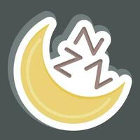 Sticker Sleep Mood. related to Air Conditioning symbol. simple design editable. simple illustration vector