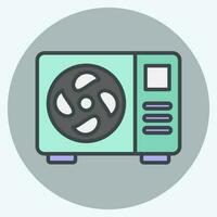 Icon Out Door Air. related to Air Conditioning symbol. color mate style. simple design editable. simple illustration vector