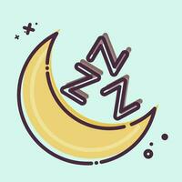 Icon Sleep Mood. related to Air Conditioning symbol. MBE style. simple design editable. simple illustration vector