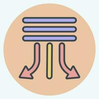 Icon Swing. related to Air Conditioning symbol. color mate style. simple design editable. simple illustration vector