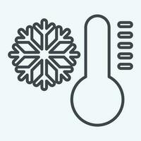 Icon Cold. related to Air Conditioning symbol. line style. simple design editable. simple illustration vector