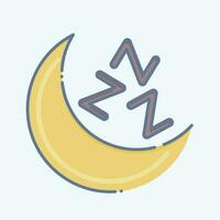 Icon Sleep Mood. related to Air Conditioning symbol. doodle style. simple design editable. simple illustration vector