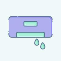 Icon Air Conditioning Water. related to Air Conditioning symbol. doodle style. simple design editable. simple illustration vector