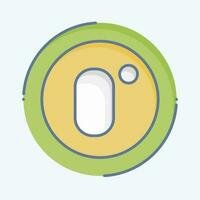 Icon Zero Point. related to Air Conditioning symbol. doodle style. simple design editable. simple illustration vector