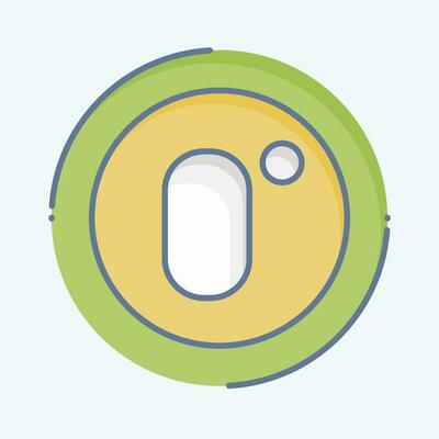 Icon Zero Point. related to Air Conditioning symbol. doodle style. simple design editable. simple illustration