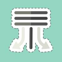 Sticker line cut Swing. related to Air Conditioning symbol. simple design editable. simple illustration vector