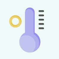 Icon Temperature. related to Air Conditioning symbol. flat style. simple design editable. simple illustration vector