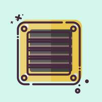 Icon Window Fan. related to Air Conditioning symbol. MBE style. simple design editable. simple illustration vector