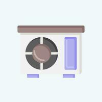 Icon Out Door Unit. related to Air Conditioning symbol. flat style. simple design editable. simple illustration vector