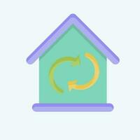 Icon Circulating Air. related to Air Conditioning symbol. flat style. simple design editable. simple illustration vector