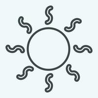 Icon Heating. related to Air Conditioning symbol. line style. simple design editable. simple illustration vector