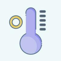 Icon Temperature. related to Air Conditioning symbol. doodle style. simple design editable. simple illustration vector