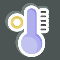 Sticker Temperature. related to Air Conditioning symbol. simple design editable. simple illustration vector