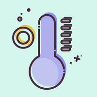 Icon Temperature. related to Air Conditioning symbol. MBE style. simple design editable. simple illustration vector