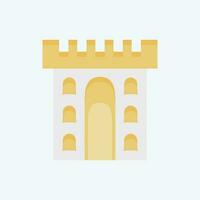 Icon Castle. related to Celtic symbol. flat style. simple design editable. simple illustration vector