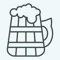 Icon Beer. related to Celtic symbol. line style. simple design editable. simple illustration vector