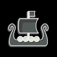 Icon Boat. related to Celtic symbol. glossy style. simple design editable. simple illustration vector